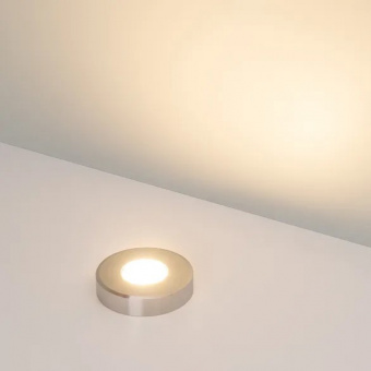 Светильник ART-DECK-LAMP-R40-1W + Накладка ART-DECK-CAP-ROLL-R50 (SL, 120 deg, 12-24V, IP67)