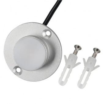 Светильник ART-DECK-LAMP-R40-1W + Накладка ART-DECK-CAP-ROLL-R50 (SL, 120 deg, 12-24V, IP67)