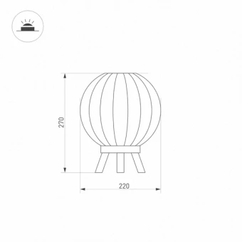 Светильник LGD-PEARL-TAB-7W Warm3000 (GR, 164 deg, 230V, IP65 Металл)