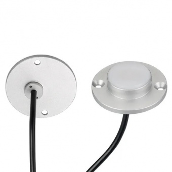 Светильник ART-DECK-LAMP-R40-1W + Накладка ART-DECK-CAP-ROLL-R50 (SL, 120 deg, 12-24V, IP67)