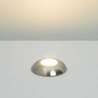 Светильник ART-DECK-LAMP-R40-1W + Накладка ART-DECK-CAP-DOME-R50 (SL, 120 deg, 12-24V, IP67)